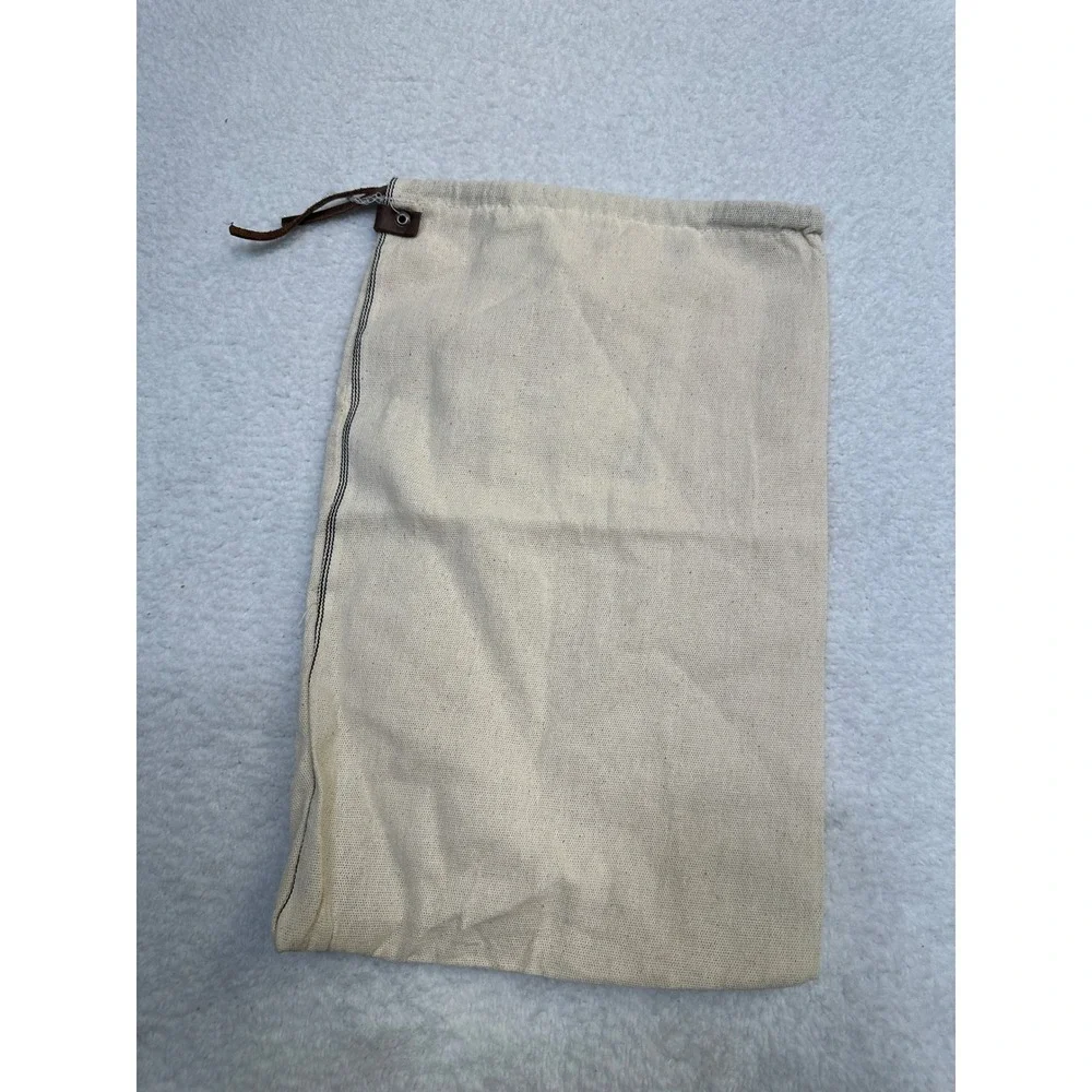 Hide and Drink dust Pouch Bag Natural Linen Hand made-Leather Drawstring-14 x 9